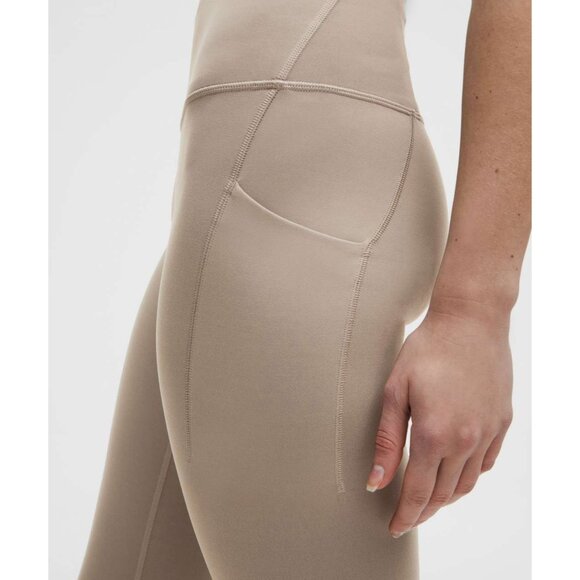 Lululemon Wunder Train High-Rise Tight With Pockets 28" Warm Ash Grey Size 18 - Picture 5 of 6